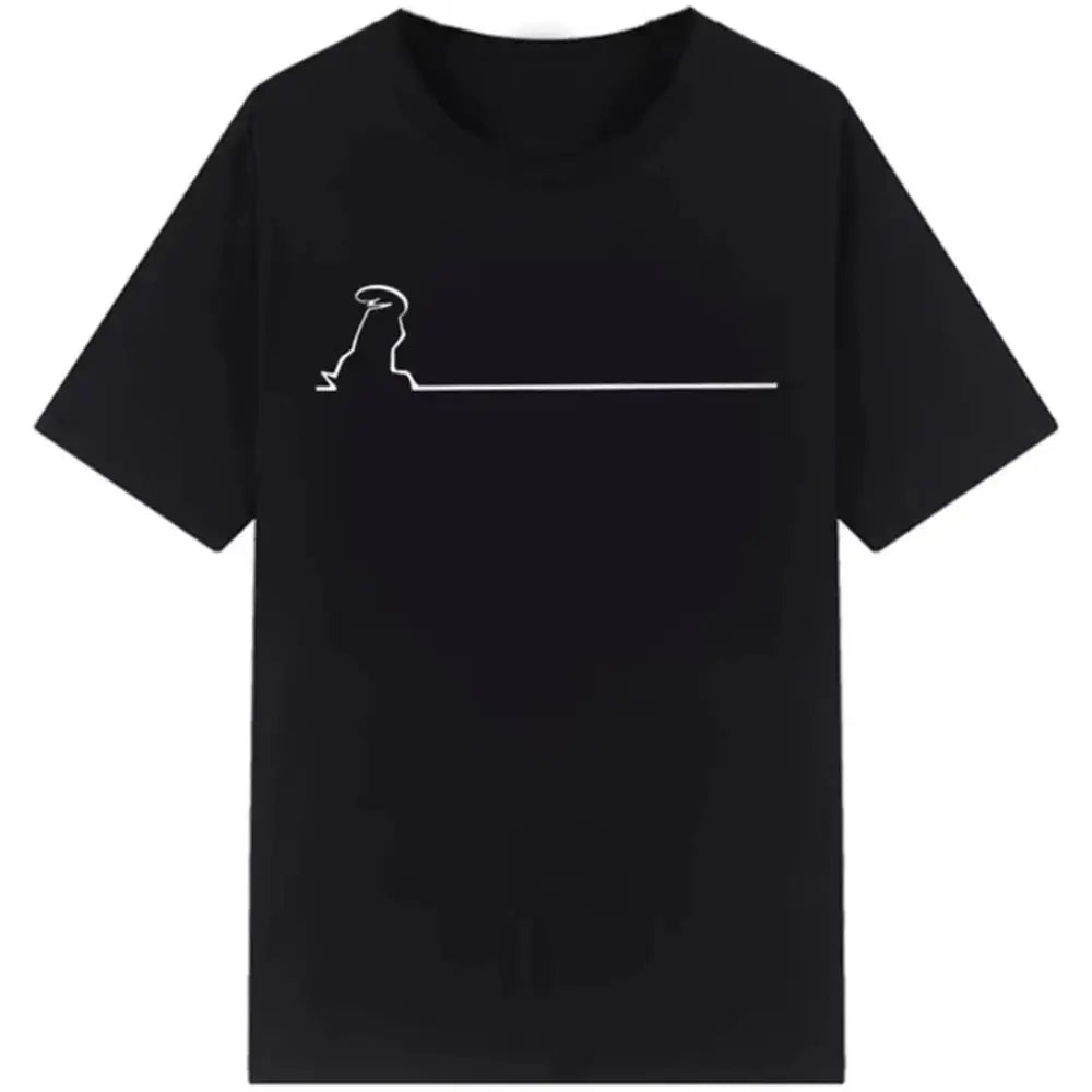 Funny Meme Tops Creative La Linea The Line Osvaldo Cavandoli TV T-Shirt Men Fashion Women's T Shirts Streetwear Tee Casual Tops