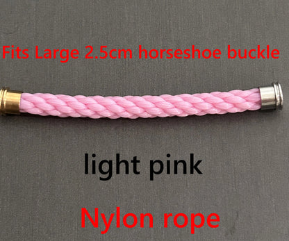 High Quality 1:1 Nylon Rope Fits 2.5cm Big Horseshoe Clasp Customized to Any Length Holiday Gift