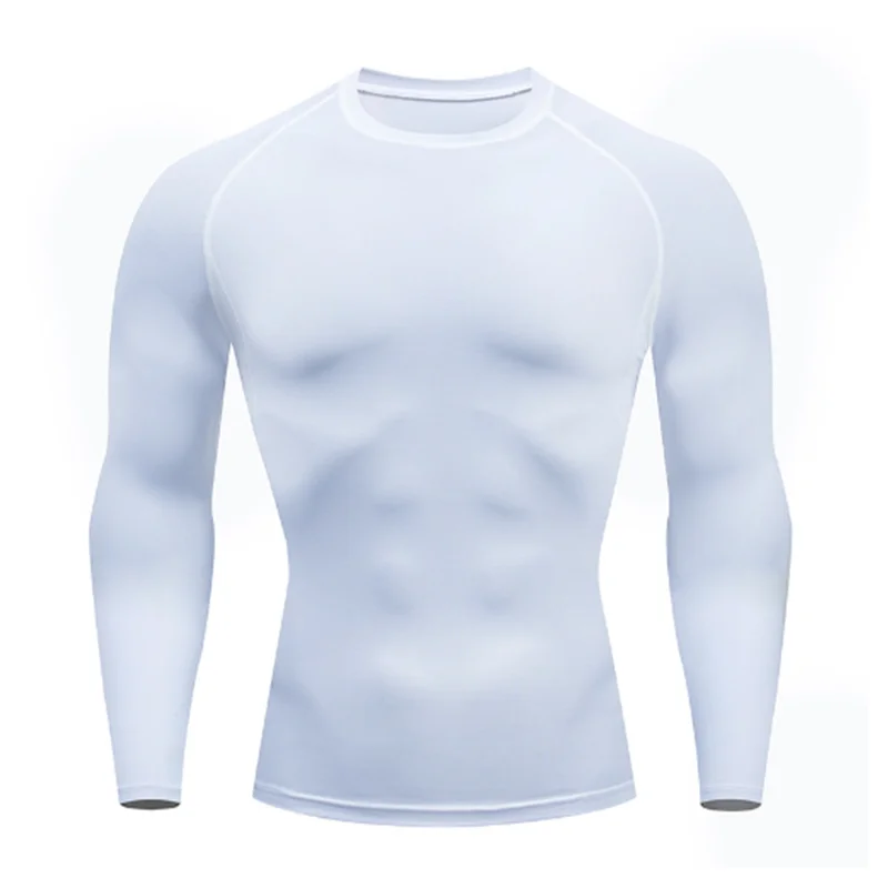 Compression Shirts Men's Rashguard Quick Dry Gym Fitness Shirts Spring Beach Surfing Athletic Sport Running Workout Tops Tees