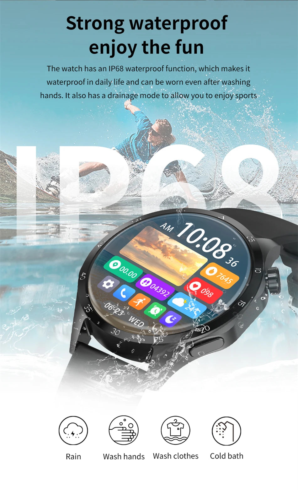 2025 New Smart Watch Men Watch 4 Pro1.53 inch AMOLED HD Screen BT Call GPS sports NFC Health Monitoring Smartwatch Mens Watch