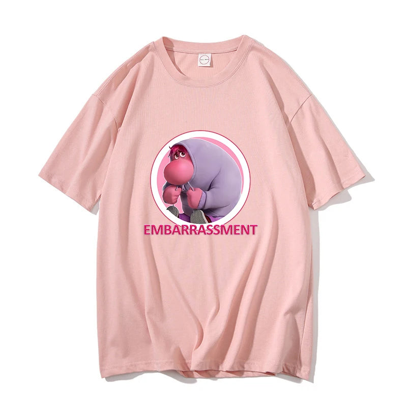 Inside Out 2 T-Shirt New Cute Cartoon Girl Boy Tops Summer WOMEN MEN Clothing Adult Anime Figure Colore Tee Family Clothes Gift