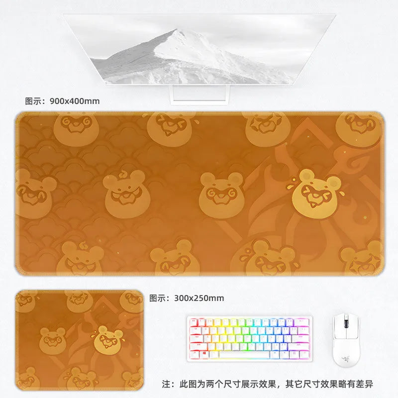 Genshin Impact Postcard Mouse Pad Large Custom Computer Keyboard Game Pads Home Office Desktop Mat