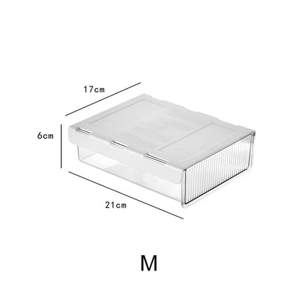 Desk Table Self Storage Boxs Under Desk Drawer Stick Stand Hidden Stationery Pens Office Home Organizer Accessories Supplies