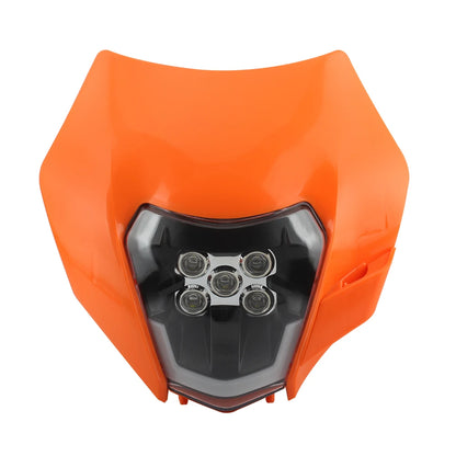 Motorcycle Headlight Plate LED Accessories for KTM EXC SX MX 250 300 450 Fairing Motocross Dirt Bike Supermoto Enduro Headlight