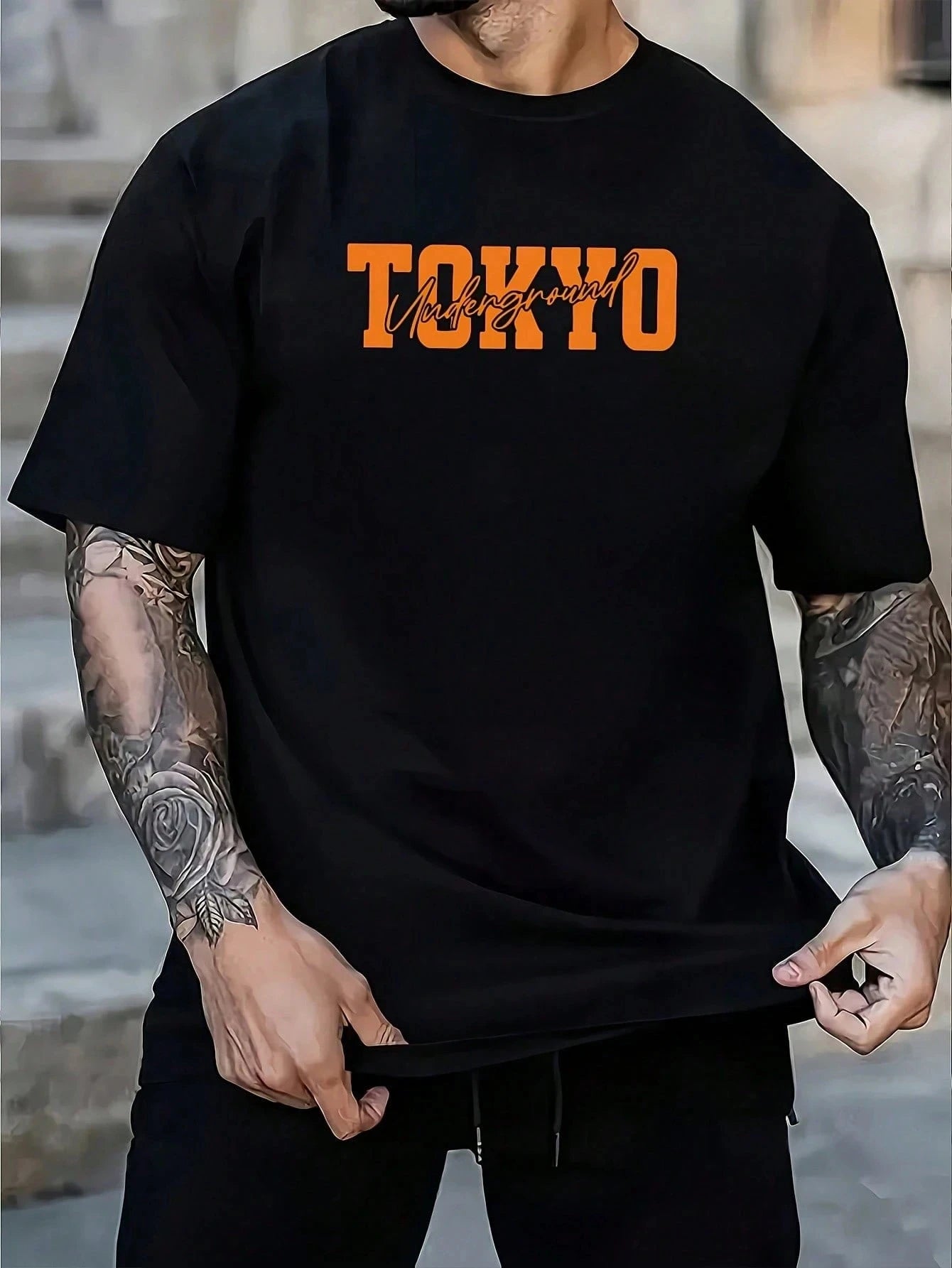 Men Tokyo Underground Car T Shirt JDM Streetwear Graphic Tee Drift Racing Style Short Sleeve Casual Top Japanese Harajuku