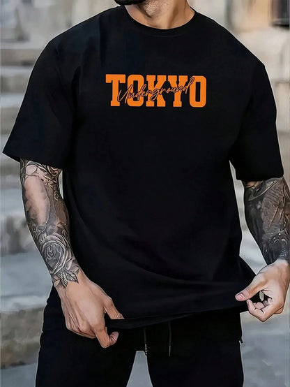 Men Tokyo Underground Car T Shirt JDM Streetwear Graphic Tee Drift Racing Style Short Sleeve Casual Top Japanese Harajuku