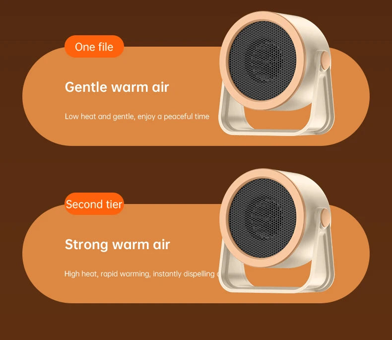 Desktop Heater Electric Heater Hot Air Blower Portable Fan Heater Mini Radiator Office Room Home Appliance Warmer Low Consumptio