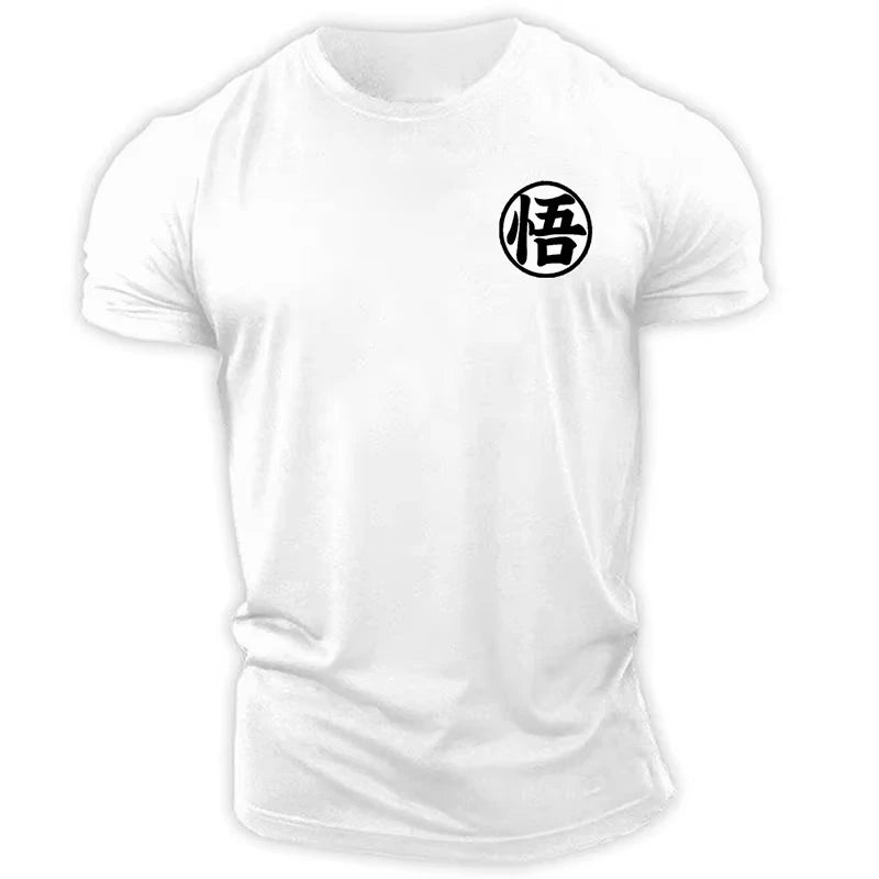 Workout Men's Gym T-Shirt Goku Print Short Sleeves T-Shirt Summer Casual Tee Streetwear Men's O-neck Sweatshirt Women's Clothing