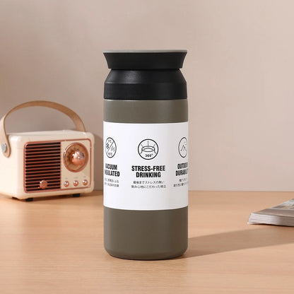 500ml Stainless Steel Thermos Cups Coffee Mug Insulated Water Bottle Thermal Tumbler Vacuum Flask Portable Hot and Cold Cup