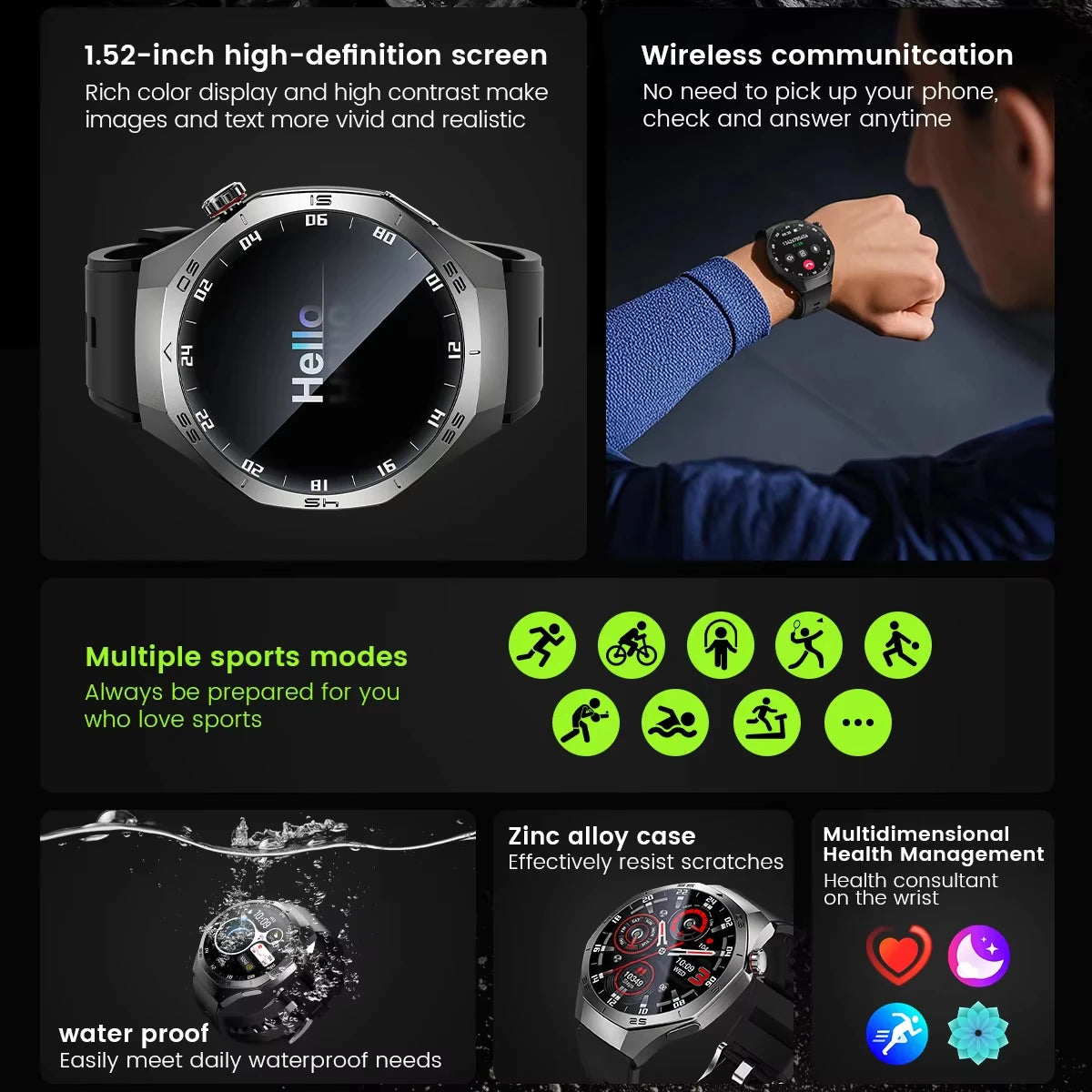 2025 SmartWatch For Ios Android Men Waterproof Smartwatch Women Sleep Monitor Message Fitness Tracker Sport Watches SMS Gift