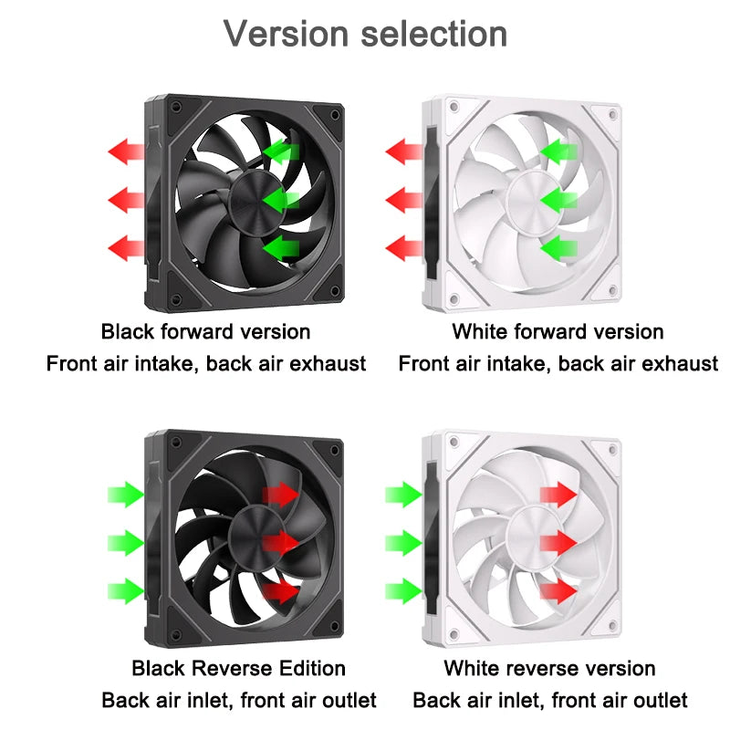 Power Train PRISM 5 Pro Computer Chassis Fan 120mm ARGB 4Pin PWM Quiet CPU Cooling Fan 12V Large Air Volume 56.8CFM/600-1500RPM