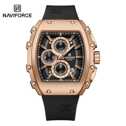 NAVIFORCE Fashionable 2025 Watches for Men Multifunctional 30M Waterproof Sports Quartz Silicone Strap Luxury Clock Reloj Hombre