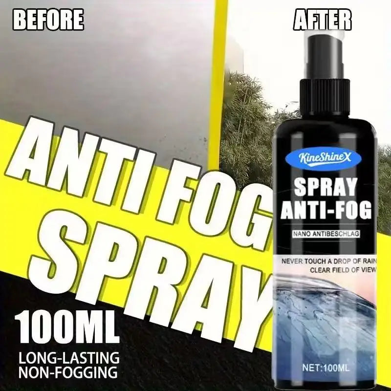 Nano Anti-Fog Glass Spray, Used for Clear Vision Anti-Fogging on Car Windows, Helmets, Windshields, and Interior Windows