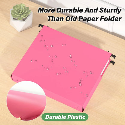 6pcs Heavy-Duty Hanging Folders, 2" Expandable, Reinforced Bottom for Office & Home. Colorful & Durable!