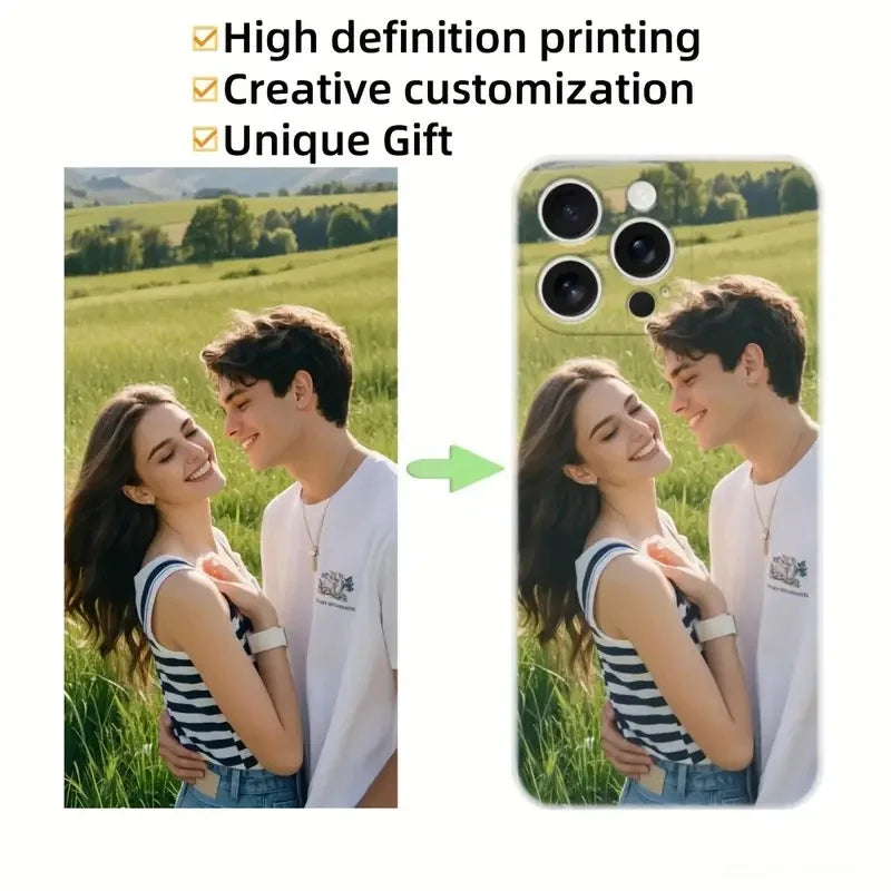 Custom Soft Transparent Case For iPhone 17 16 15 14 13 12 11 Pro Max Mini 7 8 Plus SE XS XR DIY Personalized Photo Picture