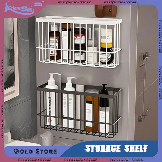 Magnetic Storage Shelf Kitchen Refrigerator Suspended Convenient Space Saving Basket Household Items Spice Condimentor Organizer