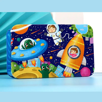 200 Pieces Puzzles for Kids Cartoon Animal Mermaid Jigsaw Puzzle Toy Learning Educational Toys for Children Montessori Games