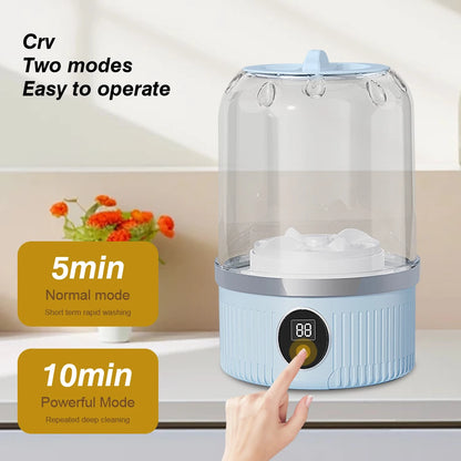 Underwear Washer with Laundry Cup Cordless Small Washing Machine Rechargeable Portable Washing Machine for Bra Underwear Socks