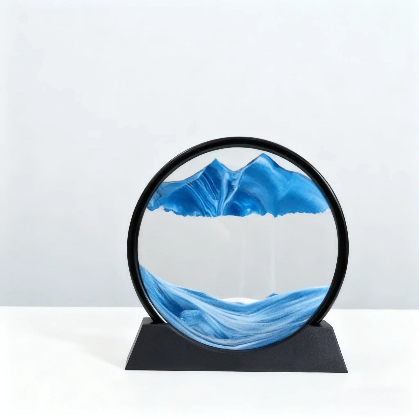 Office Home Decor 3D Extract Hourglass Quicksand Moving Sand Art Picture Round Glass Deep Sea Sandscape Craft Flowing Painting