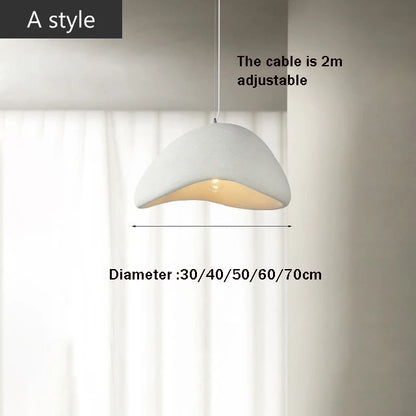 Modern Living Room LED Pendant Lamp Nordic Wabi Sabi Ceiling Chandelier Light for Dining Room Bedroom Home Decor Hanging Lamp