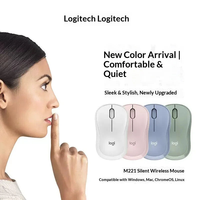 M221 by Logitech Silent Wireless Mouse, Compact USB, Portable Mini for All Computers, Office & Home Use