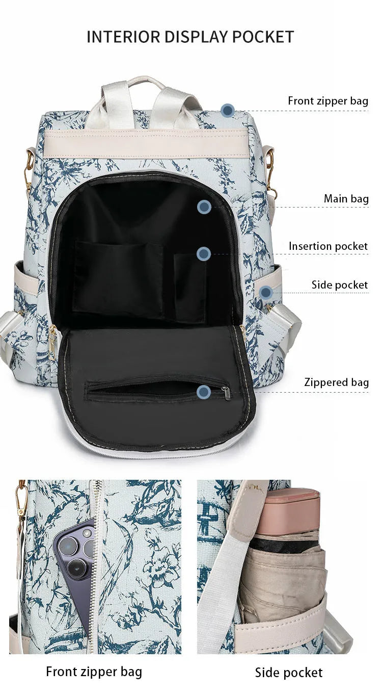 Fashionable Women's Bags, Trendy Backpacks, Large-Capacity Simple Handbags, Retro-Style Casual Bags, High-End Shoulder Crossbody Bags, Student Bags, Multi-Purpose Storage Bags