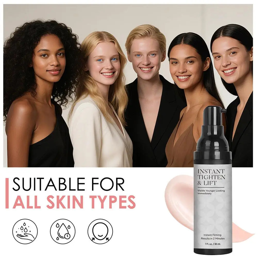 2 Minutes Instant Tighten & Lift Facial Cream Moisturizing Hydrating Smoothing Face Serum for All Skin Types Eye Skin Care