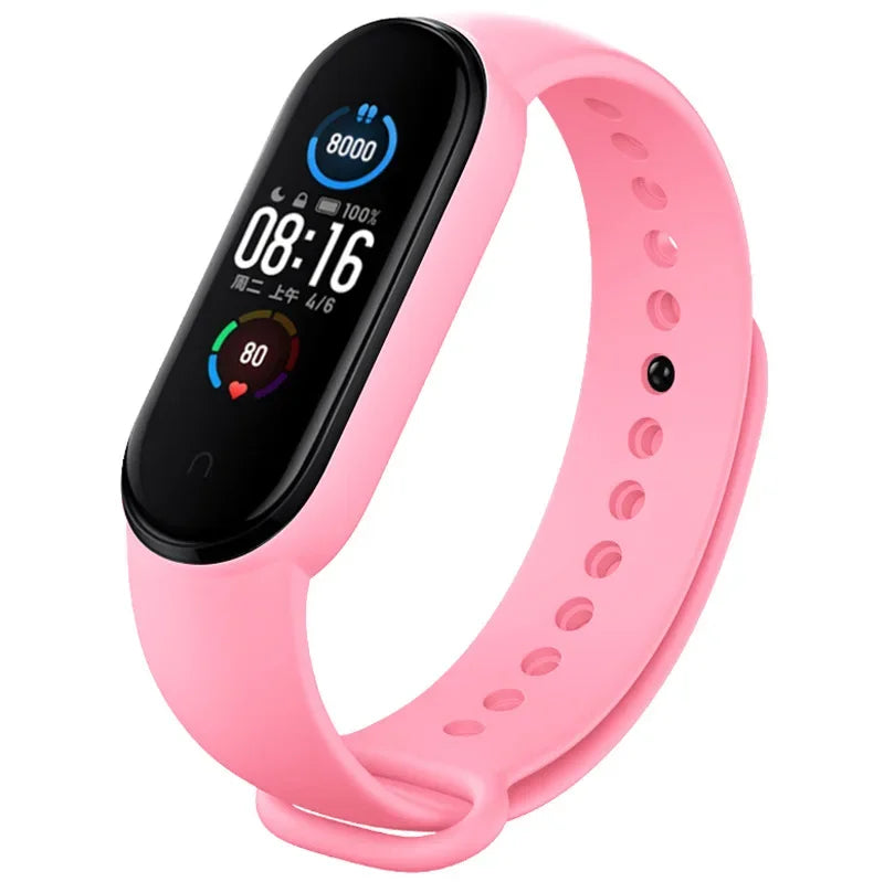 Silicone Watch Straps For Xiaomi Mi Band 7 6 5 4 3 Wristband sport Bracelet Wrist MiBand 3/4 band5 band6 Smartwatch Accessories