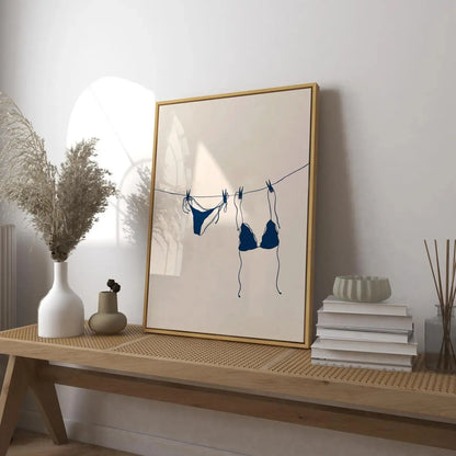 Summer Bikini Poster Fashion Bikini Shell Conch Palm Tree Wall Art Beach Print Ocean Home Living Room Bedroom Dorm Decoration
