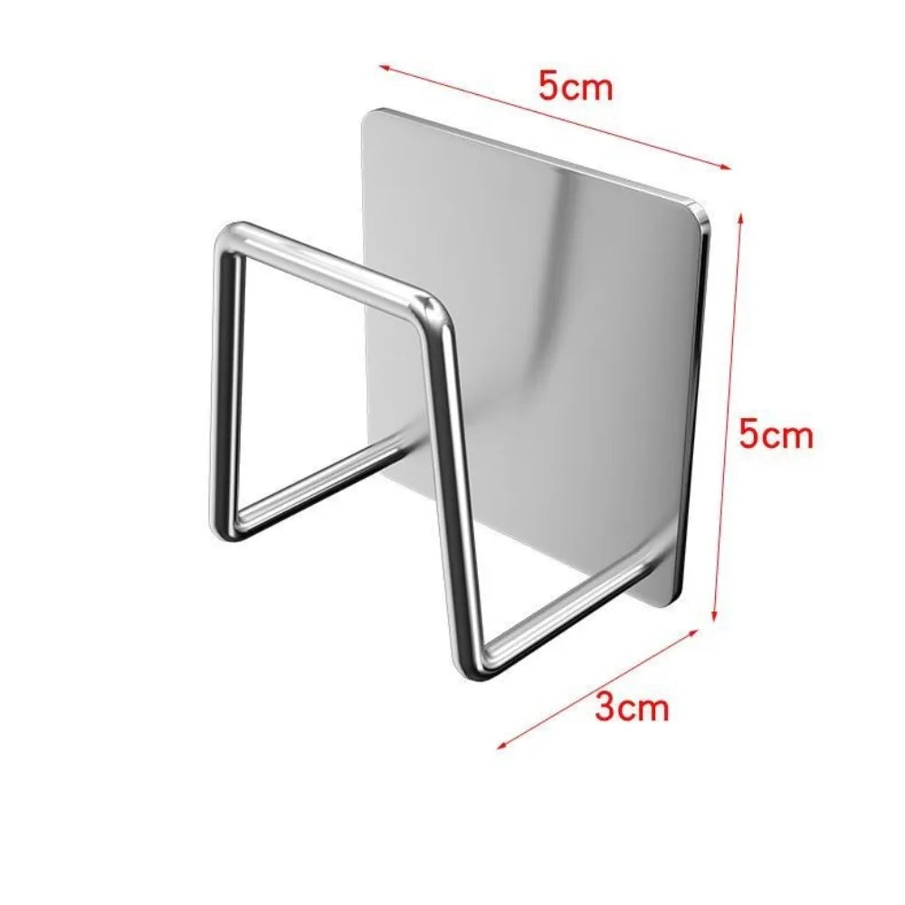 Stainless Steel Rack Kitchen Sink Sponges Drain Drying Sponges Hanger Self Adhesive Hook Holder Kitchen Racks Support Holders