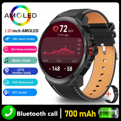 [New 2026] SK50 NFC 1.93 inch Smart Watch Ultra HD AMOLED Display Voice Calling 100+ Sports Modes 24H Health Monitor Smartwatch