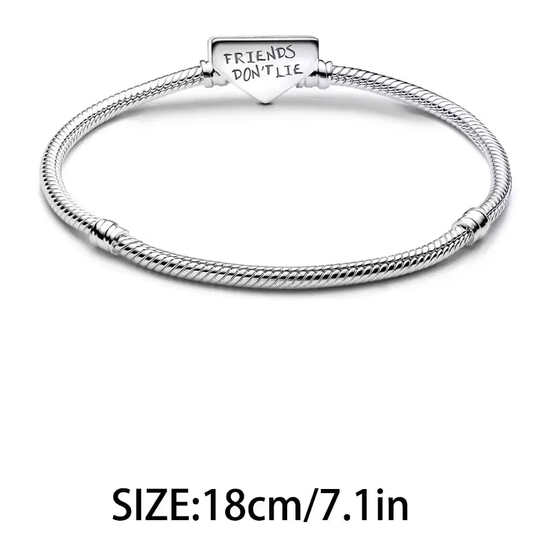 Disney Plata De Ley 925 Silver Charm Monster Activity Flowers Pendant Beads Original Women Bracelets Bangles DIY Jewelry Gift
