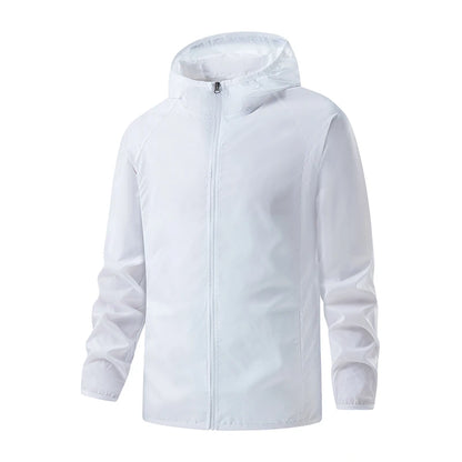JNLN Men Women Hiking Jackets Waterproof Sun Protective Windbreaker Unisex Camping Climbing Outdoor Rain Coat Portable Clothes
