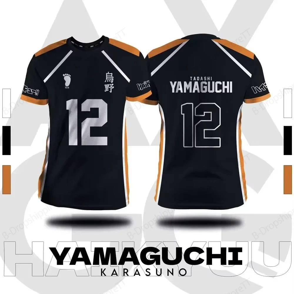 Jersey Haikyuu Fukurodani Hinata Anime 3D Print T-shirt Men Women Fashion Plus Size Short Sleeve Tops Tees Sports Tshirt Kids