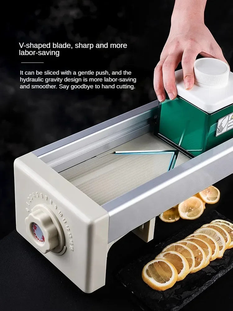Fruit Slicer Milk Tea Shop Lemon Manual Cut Fruit Artifact Commercial Household Fruit Tea Slicer Home Appliance 삼겹살 Vevor