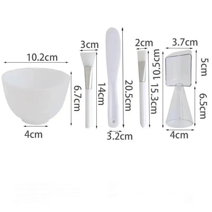 Face Skin Care Tool Set Silicone Facial Mask Brushes Beauty Salon Bowl Spoon Mask Mud Film Brush Skin Care DIY Beauty Tools