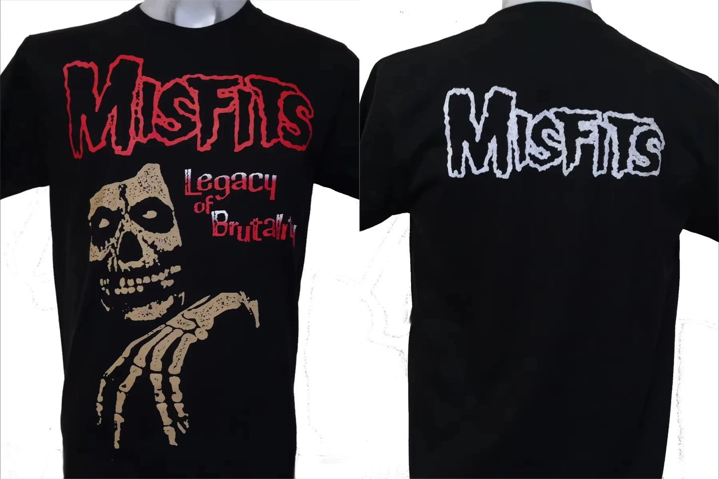Misfits Legacy of Brutality T-shirt, Unisex Top, Retro Street Band Hip-hop Heavy Metal Enthusiast Trendy Casual T-shirt