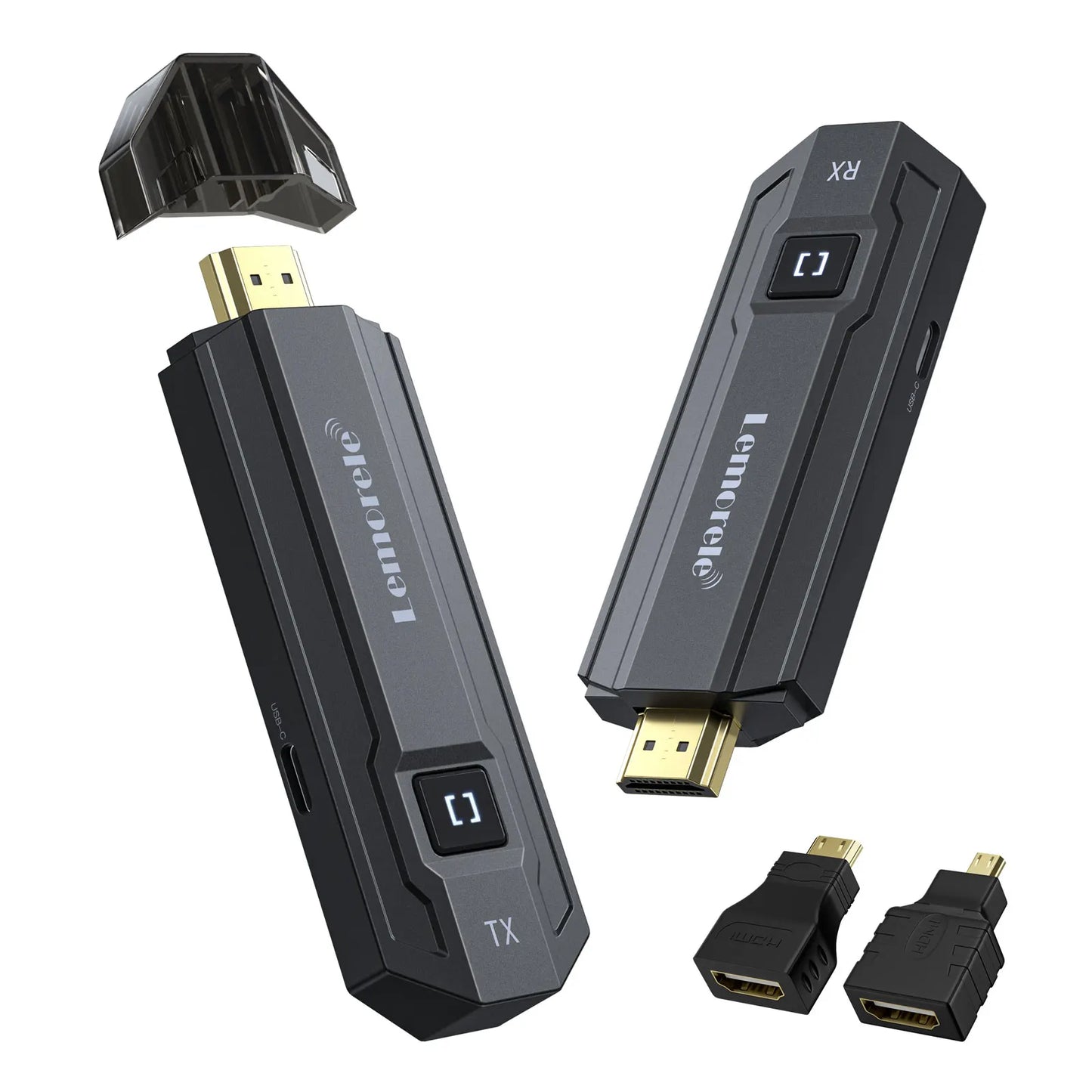 Lemorele Wireless HDMI Transmitter and Receiver 1080P Meeting Bluetooth Transmitter Audio for Laptop TV Projector Monitor Camera
