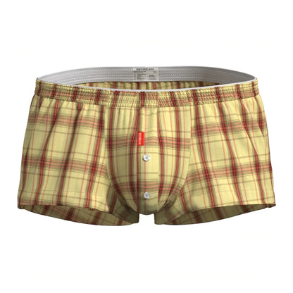 SEOBEAN 100% Cotton new product Men's Plaid Boxer Shorts  Underwear Boxers Home Lounge Shorts Male Underpants Men Sleep Bottoms