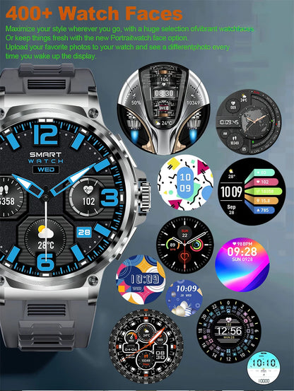 2026 New GPS Track Smart Watch Men 1.85-Inch HD AMOLED Screen 710 Mah Battery Sport Bluetooth Call Smartwatch For Android IOS