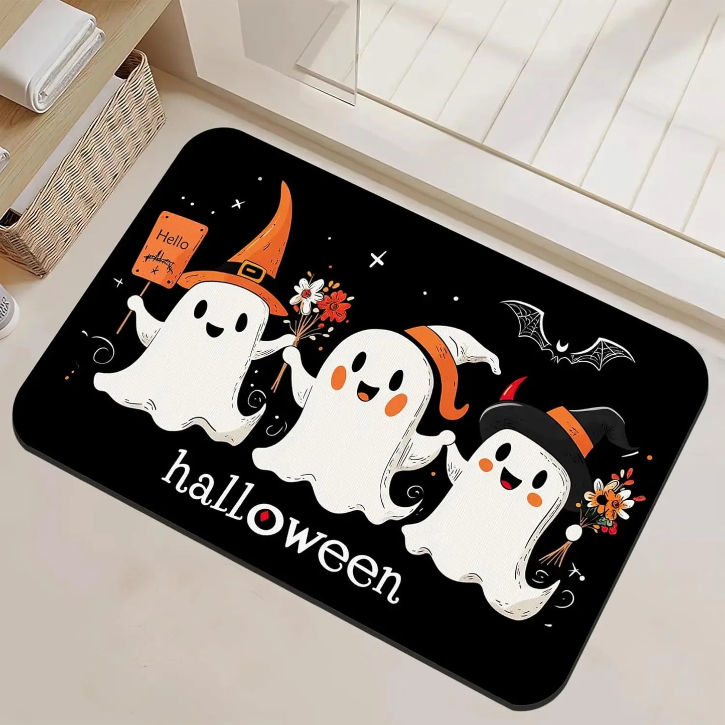Black Cat Flower Bear Dwarf Door Mat Octopus Mermaid Maple Leaf Carpet Living Room Bedroom Bathroom Decorative Area Carpet