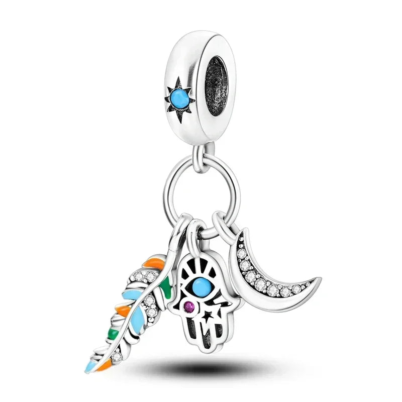 Hot Sale 925 Silver Color Evil Eye Charm Demon Eye Bead For Original  Bracelet&Bangle DIY Making Fashion Jewelry Gift