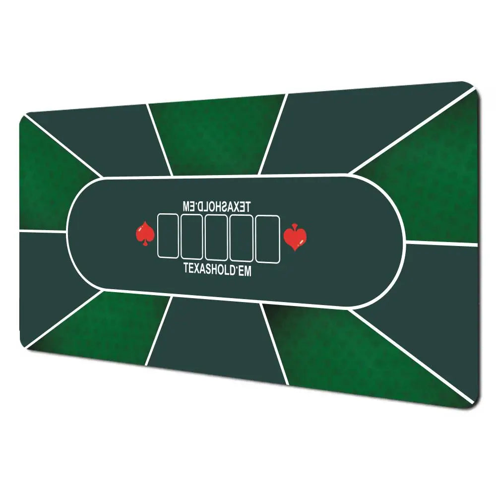 Texas Hold'em Table Pad Portable Rubber Poker Table Mouse Pad Keyboard Office Gaming Table Pad Gambling Players Game Layout