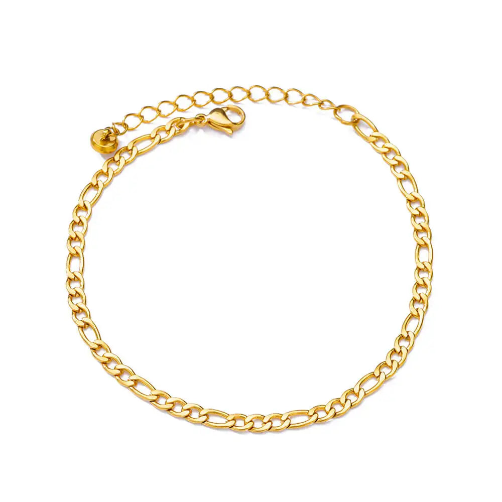 Zircon Cross Anklets For Women Gold Color Stainless Steel Cross Anklet Double Chain Summer Beach Party Jewelry Gift Accessories