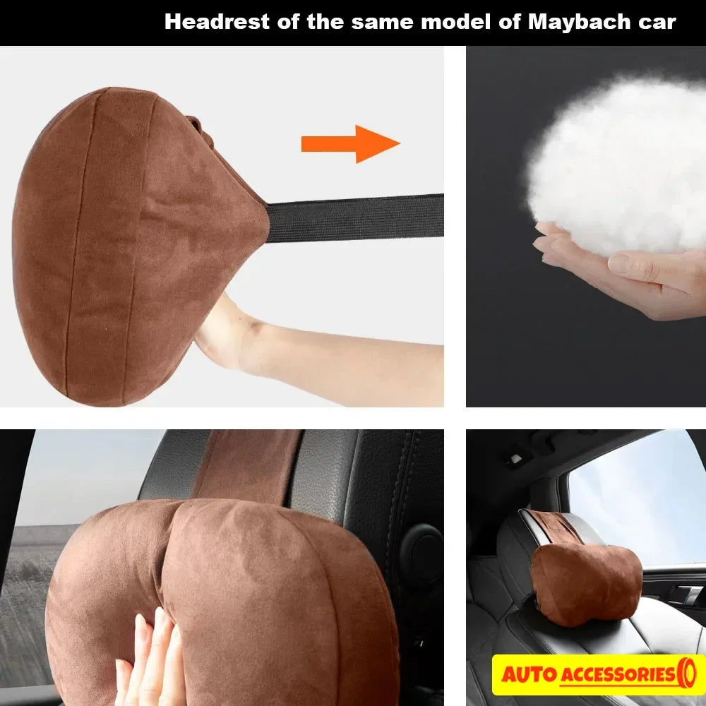 1/2PCS Car Headrest Neck Support Seat / Maybach Design Class Soft Universal Adjustable Car Pillow Neck Rest Cushion High Quality