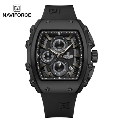 NAVIFORCE Fashionable 2025 Watches for Men Multifunctional 30M Waterproof Sports Quartz Silicone Strap Luxury Clock Reloj Hombre