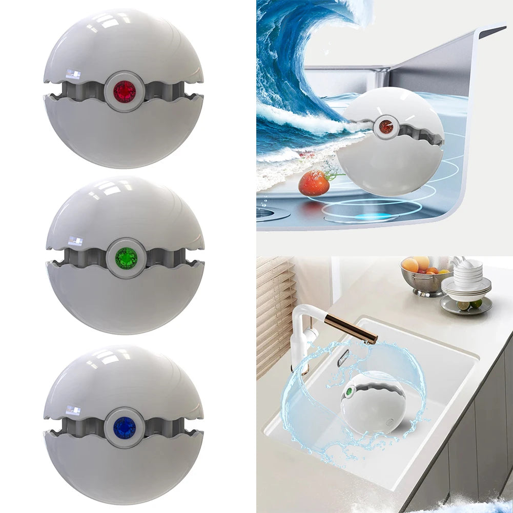 18W Ball Mini Ultrasonic Dishwasher Kitchen Dishwasher Portable Washing Machine USB Multifunctional for Trip/Apartment/Home/Dorm