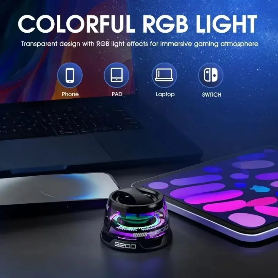 Mini Bluetooth Speaker Portable Phone Holder RGB Lighting Magnetic Speaker BT5.3 Mini Sound Box 7 Hours Playback Easy to carry