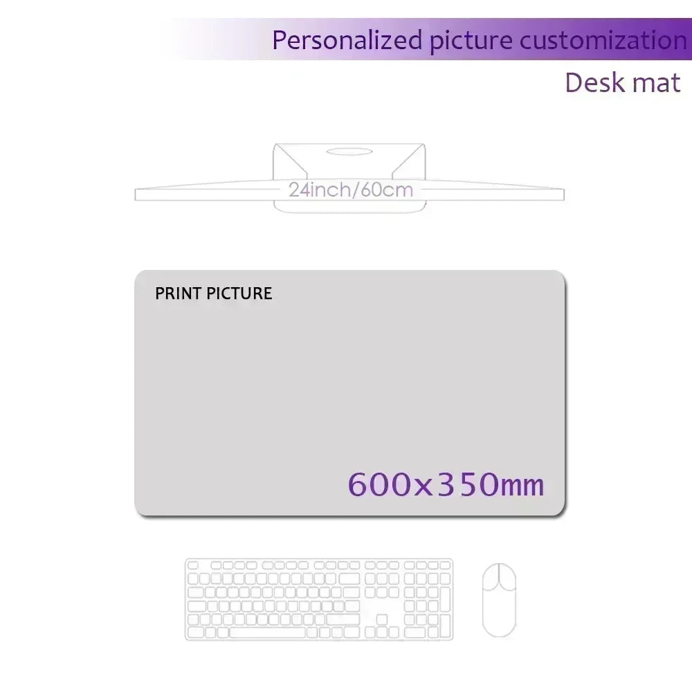 DIY custom image gaming mouse pad, large desk pad 90X40cm high-definition personalized anti slip washable home and office