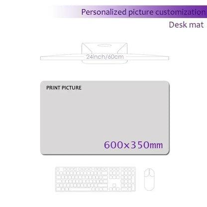 DIY custom image gaming mouse pad, large desk pad 90X40cm high-definition personalized anti slip washable home and office